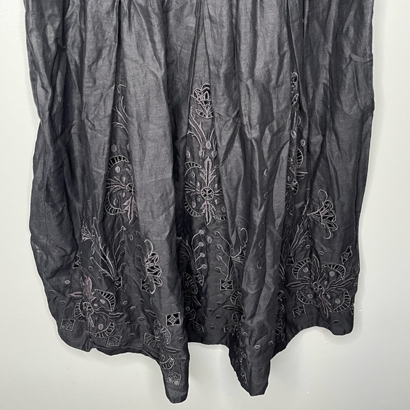 Anthropologie x Lithe Square Neck Pintuck Eyelet Dress Sheer Whimsigoth Boho - Picture 6 of 9
